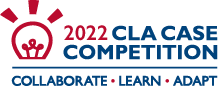 2022 CLA Case Competition Logo with Learning Lab Lightbulb