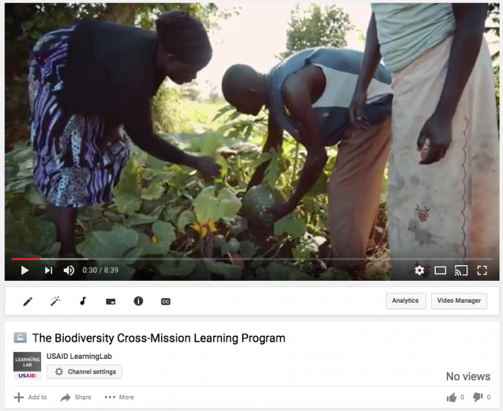 The Biodiversity Cross-Mission Learning Program