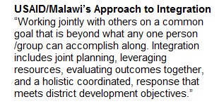 USAID/Malawi's Approach to Integration