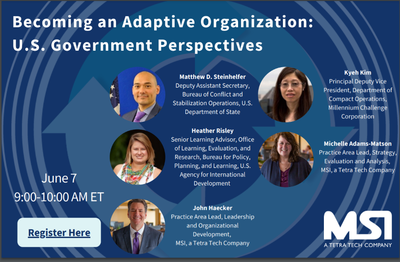 Becoming an Adaptive Organization: US Government Perspectives - Event Panelists