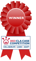 CLA Case Competition Red Winner Ribbon