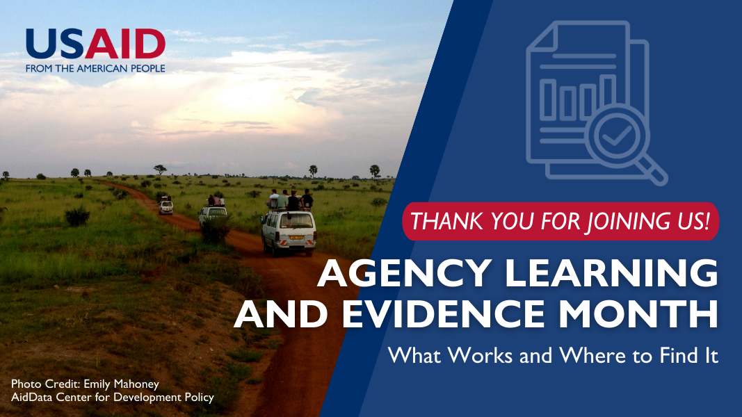 Thank you for joining us for Agency Learning and Evidence Month 2024