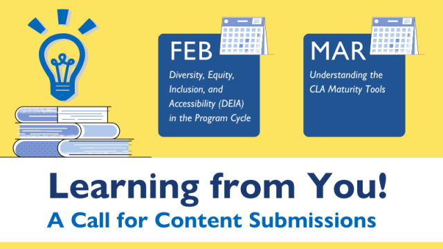 Learning From You: A Call for Content Submissions - January Newsletter